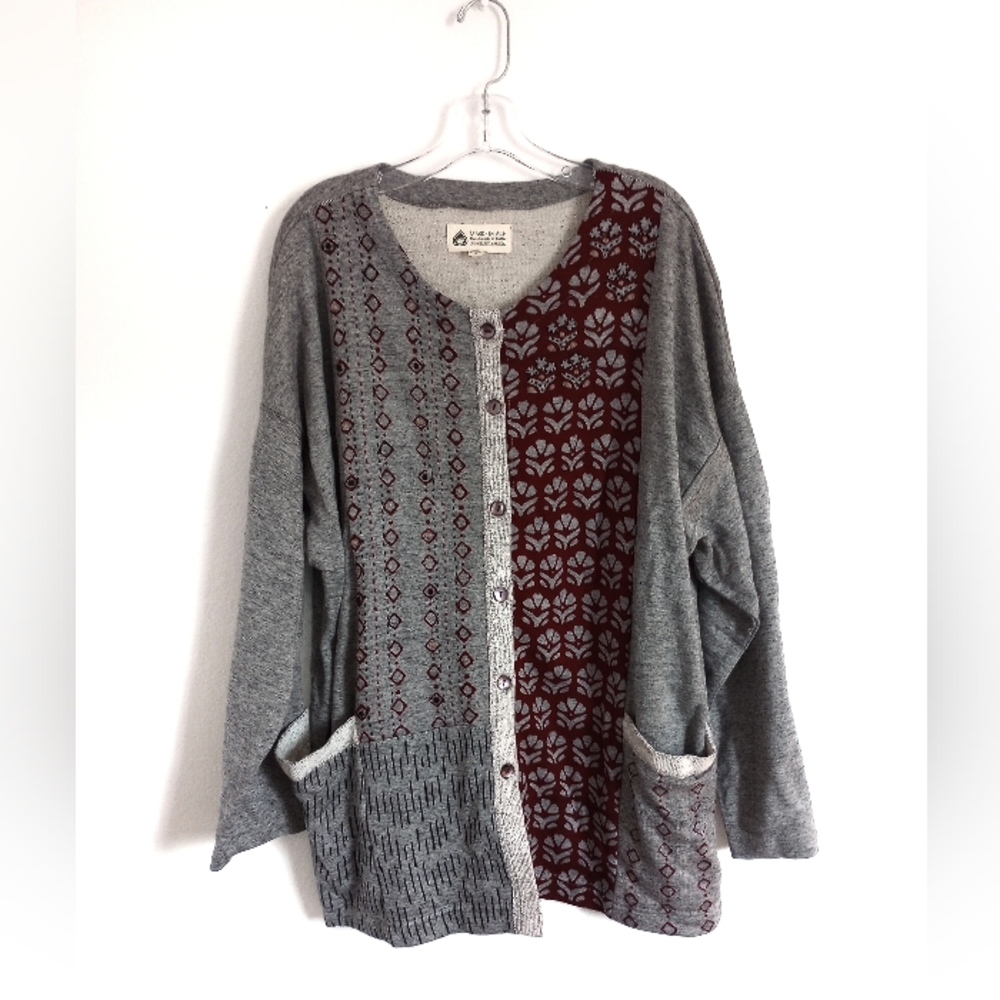Marketplace Handwork Of India Button Up Sweater Size Medium